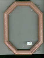 Wood Octagon Frame - Pink Cross Stitch