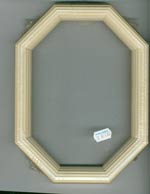 Wood Octagon Frame - White Cross Stitch