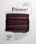 Rainbow Gallery Encore! E62 Blues and Golds Cross Stitch