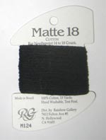 Rainbow Gallery Matte 18 M124 Black Cross Stitch