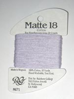 Rainbow Gallery Matte 18 M671 Lite Lilac Cross Stitch