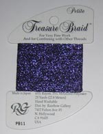 Rainbow Gallery Treasure Braid Petite PB11 Purple Cross Stitch