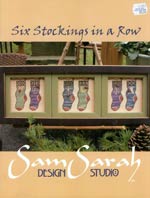 Six Stockings In A Row Cross Stitch