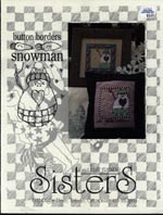 Button Borders Snowman Cross Stitch