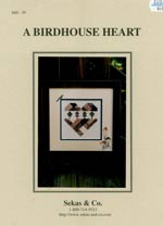 A Birdhouse Heart Cross Stitch