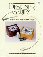 Grape Recipe Boxes Cross Stitch