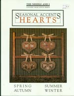 Seasonal Accents, Hearts Cross Stitch