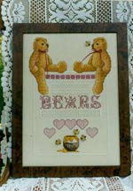 Bears Love Honey Cross Stitch