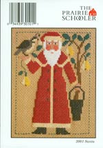The Prairie Schooler 2001 Santa Card Cross Stitch