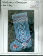 Christmas Cardinal Stocking with embellishment pack Cross Stitch