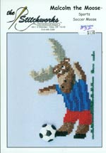 Malcolm the Moose - Soccer Moose Cross Stitch