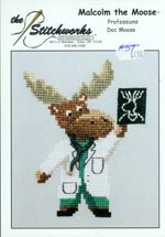 Malcolm the Moose - Doc Moose Cross Stitch