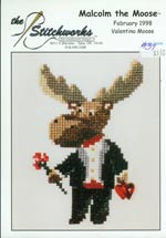 Malcolm the Moose - Valentino Moose Cross Stitch