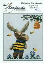 Malcolm the Moose - Bee-Moose Cross Stitch