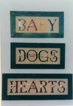 Charmed Dogs, Baby, Hearts Cross Stitch