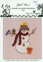 Spring Flower Snowman - May Cross Stitch