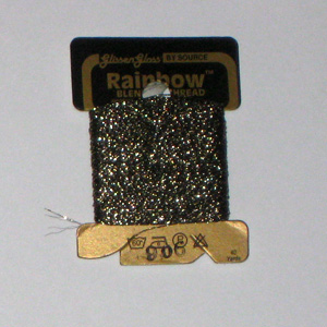 Rainbow Blending Thread: Black Silver Gold Cross Stitch